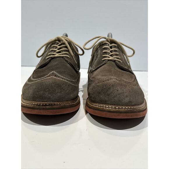 1901 Derby Shoes Oxford Men\'s 10.5 Gray Suede Wingtip Lace Up Brogues main image 5